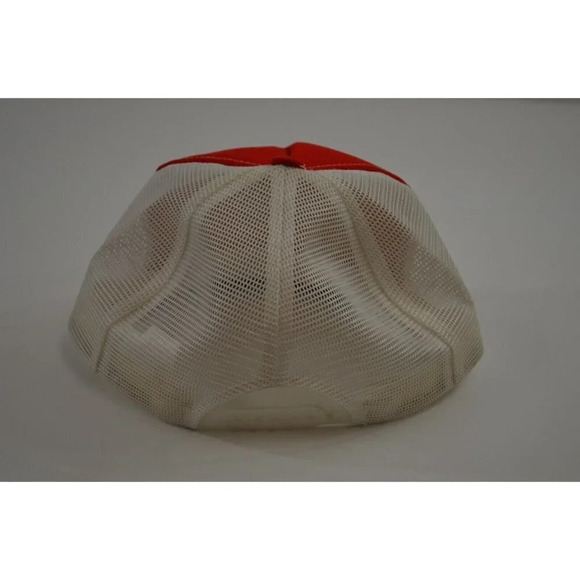 Modern Tools Mesh Trucker Hat Snapback Adjustable Cap Red White Size  a Just Vtg - Picture 5 of 11